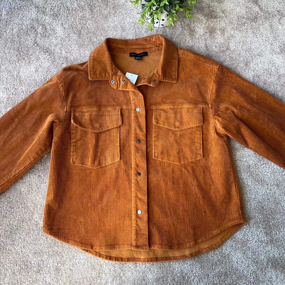 NWT Sanctuary Corduroy Maple Snap Front Dakota Long Sleeve Shacket Size Med